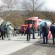 Una manfestazione di protesta al cementificio di Castelraimondo
