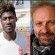 L'attaccante ivoriano della Maceratese Daniel Kouko ed Emanuele Tacconi