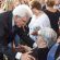 Il presidente Mattarella durante i funerali di Stato ad Arquata