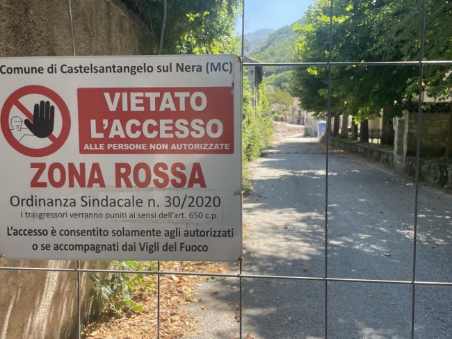 zona rossa castelsantangelo terremoto