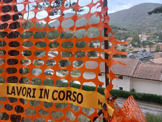 Visso cantieri ricostruzione novembre 2023