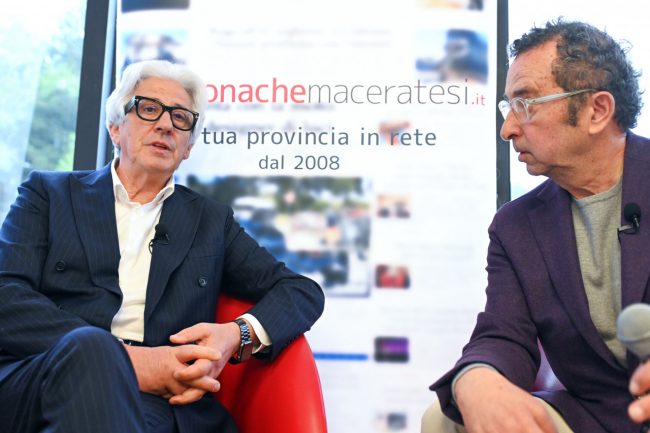 sandro parcaroli in redazione cm - con luca patrassi - macerata - FDM