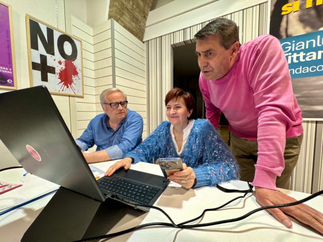 Ninfa Contigiani e Aldo Tiburzi sede elettorale