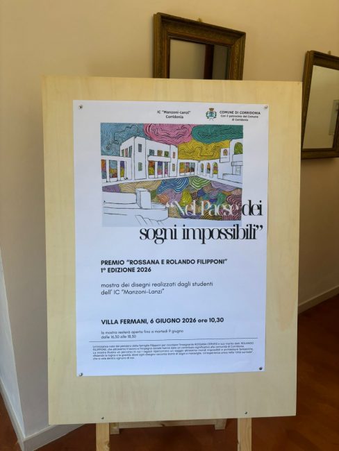 La locandina della mostra presso Villa Fermani