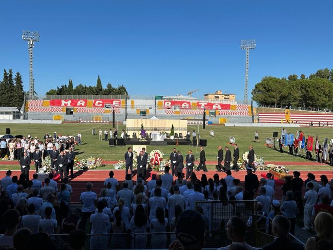 funerale altare stadio helvia recina nicolas giorgio daniele