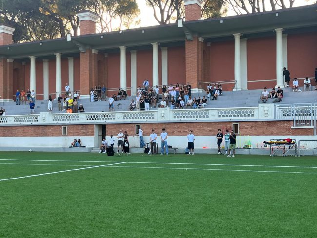 Torneo dei pini la tribuna dello stadio della Vittoria