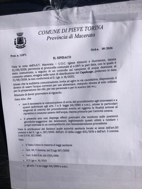 pieve torina acqua potabile 4