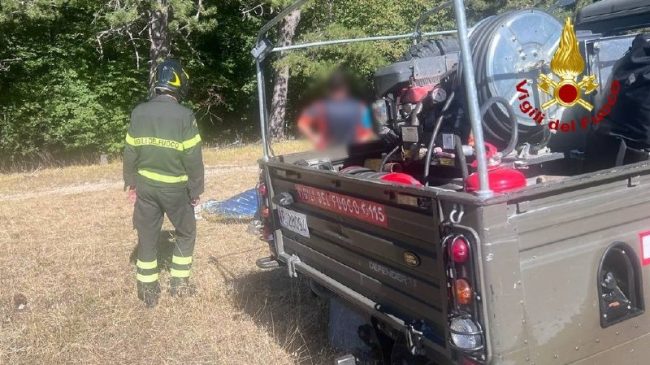 vigili del fuoco soccorso ciclista